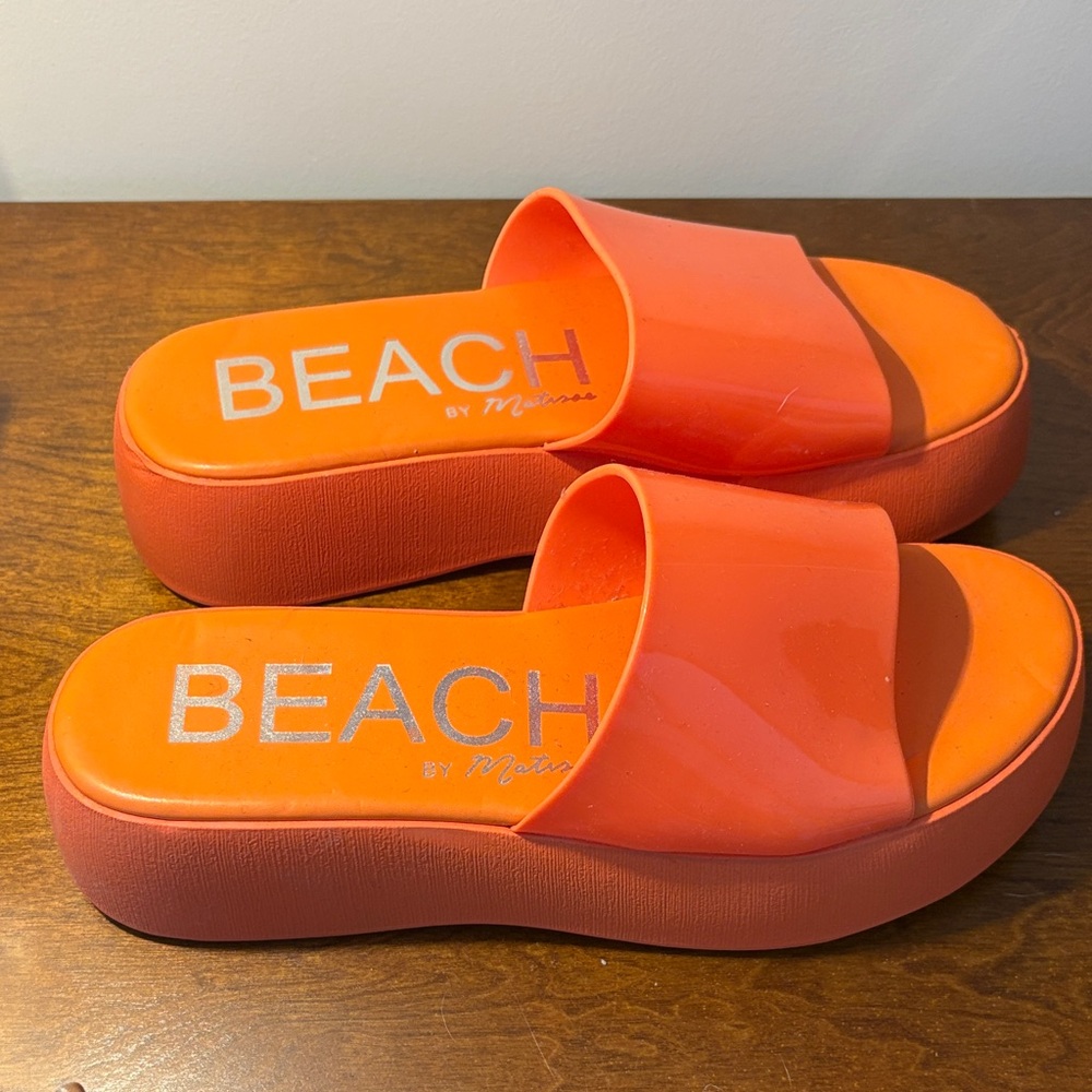 Beach by Matisse Women's Orange Slide Sandals